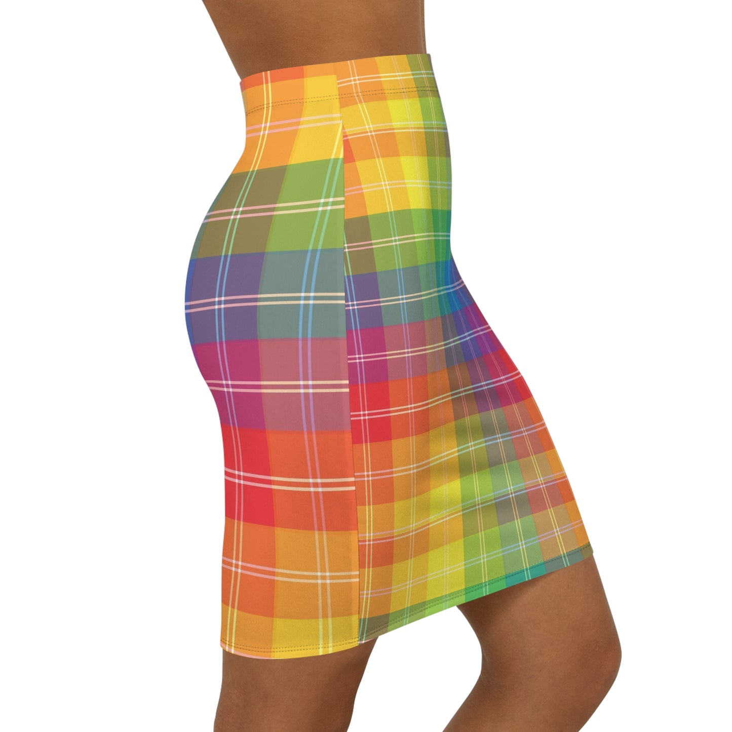 Women's Mid-Waist Pencil Skirt | Stylish Plaid Women's Mid-Waist Pencil Skirt for Versatile Looks