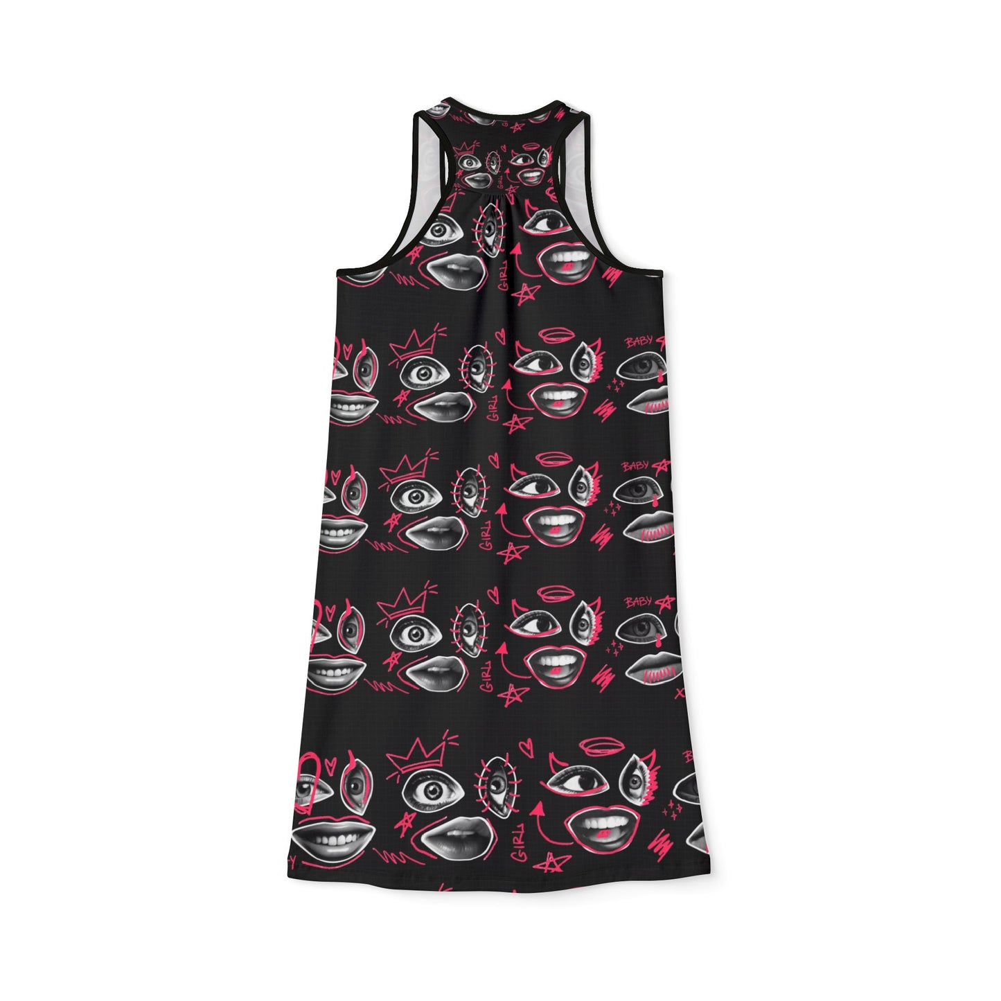 Stylish Punk Racerback Dress for Trendy Women, Casual Summer Dress, Unique Art Dress, Perfect for Festivals and Parties