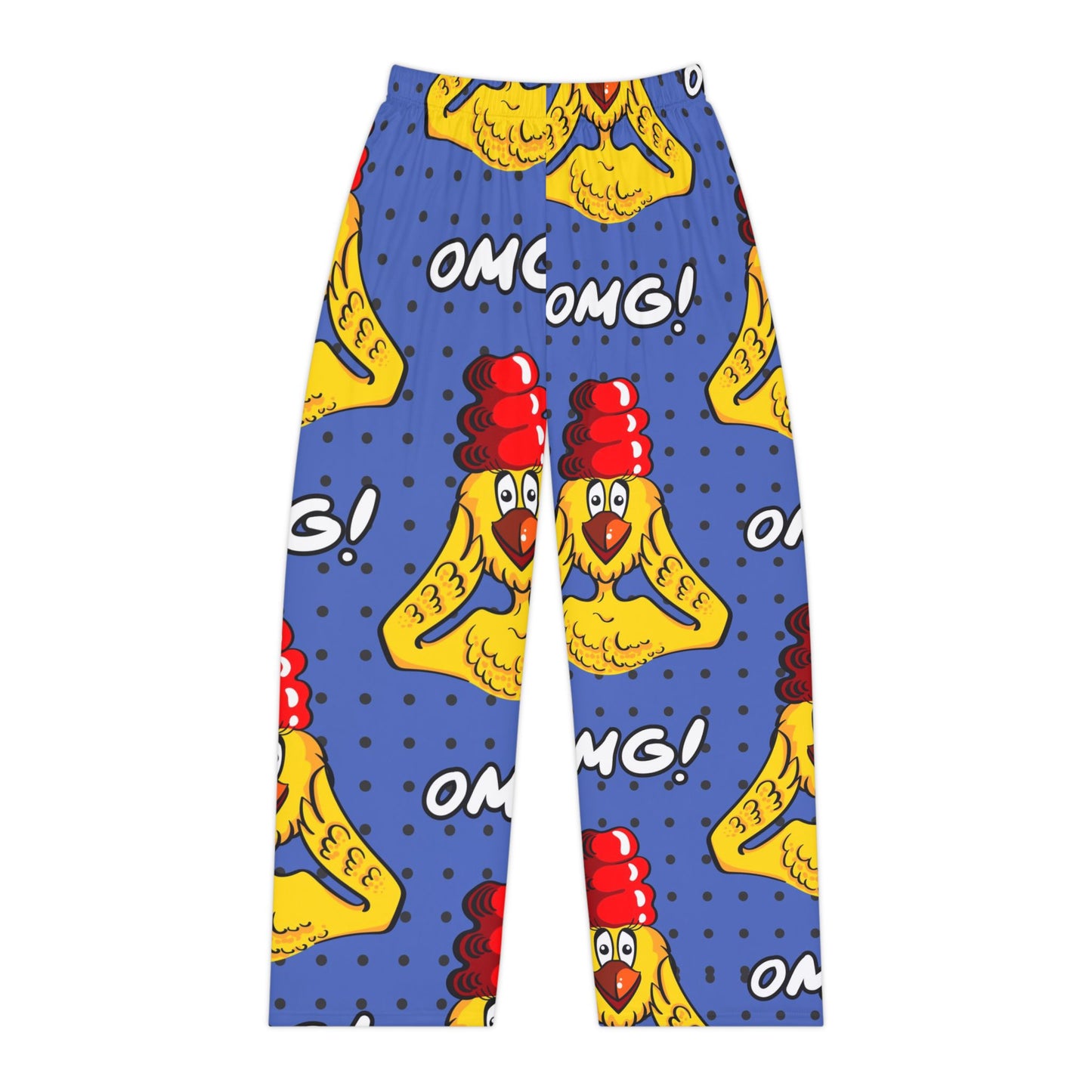 Fun Chicken Print Pajama Pants for Women, OMG Lounge Pants, Quirky Sleepwear, Comfy Nightwear, Gift Idea for Chicken Lovers