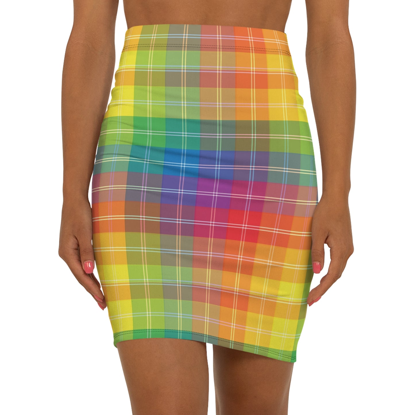 Women's Mid-Waist Pencil Skirt | Stylish Plaid Women's Mid-Waist Pencil Skirt for Versatile Looks