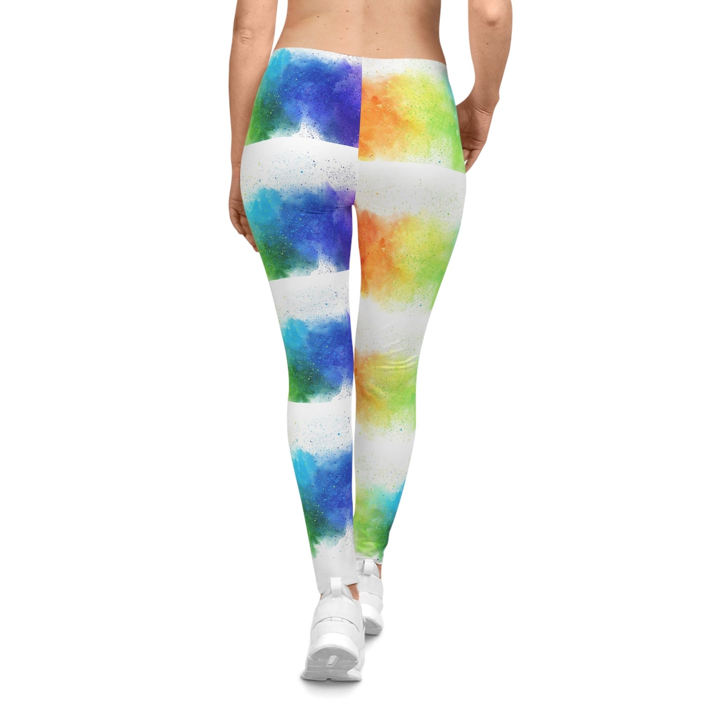 Colorful Watercolor Leggings for Women, Vibrant Casual Activewear and Trendy Fitness Apparel, Perfect Gift for Her