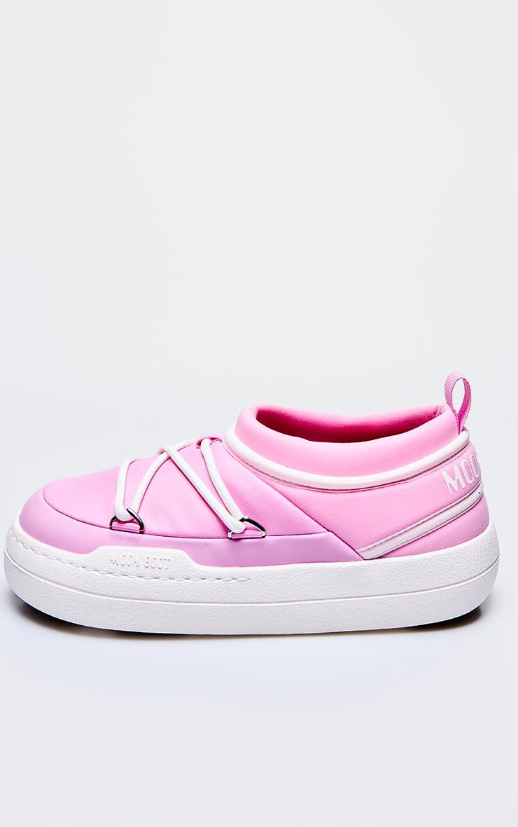 MOON BOOT Pink Park Icon slip-on sneaker with featherlight flexible design and rubber sole