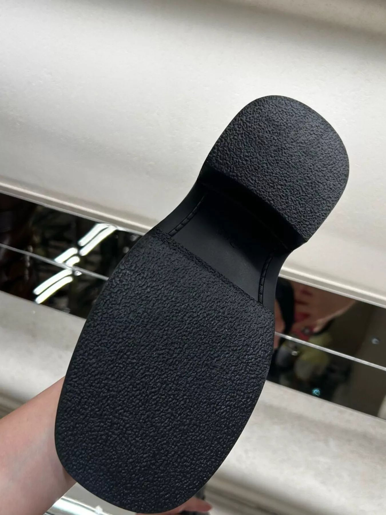 Buckled Leather Block Heel Boots.