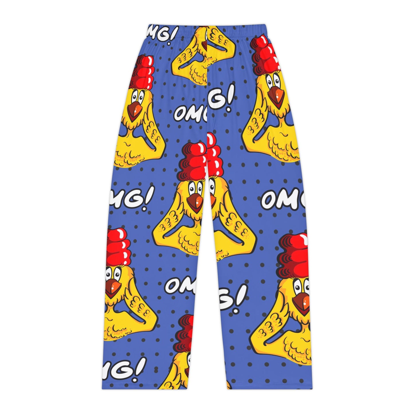 Fun Chicken Print Pajama Pants for Women, OMG Lounge Pants, Quirky Sleepwear, Comfy Nightwear, Gift Idea for Chicken Lovers