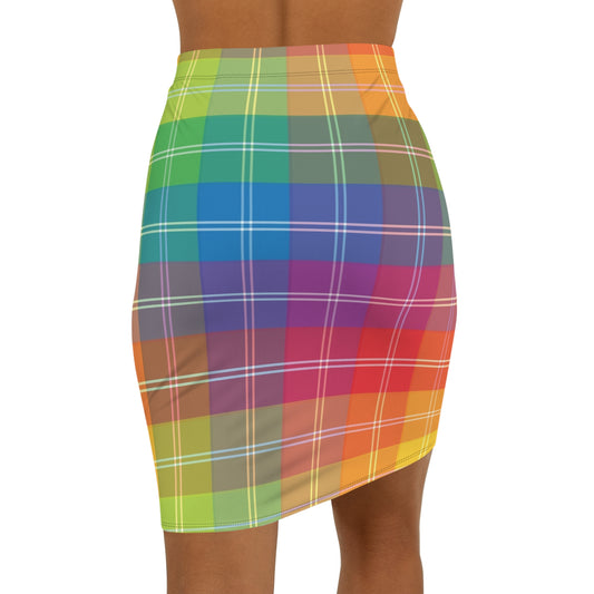 Women's Mid-Waist Pencil Skirt | Stylish Plaid Women's Mid-Waist Pencil Skirt for Versatile Looks - Redemption By Ashley North
