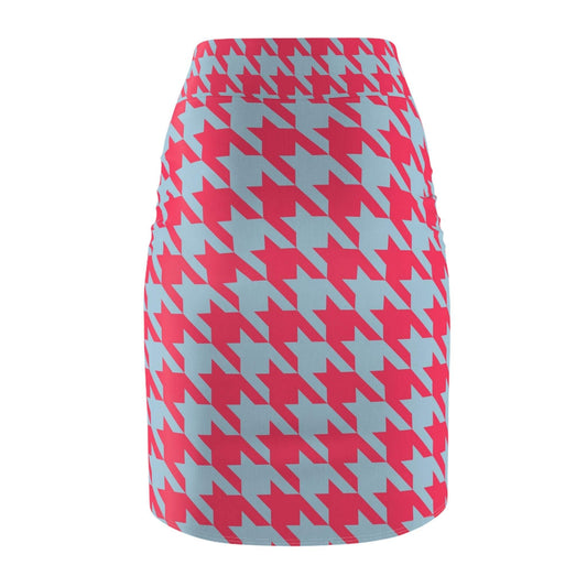 Stylish Houndstooth Pencil Skirt - Trendy Women's Office Wear and Date Night Outfit for Summer Fashion - Redemption By Ashley North