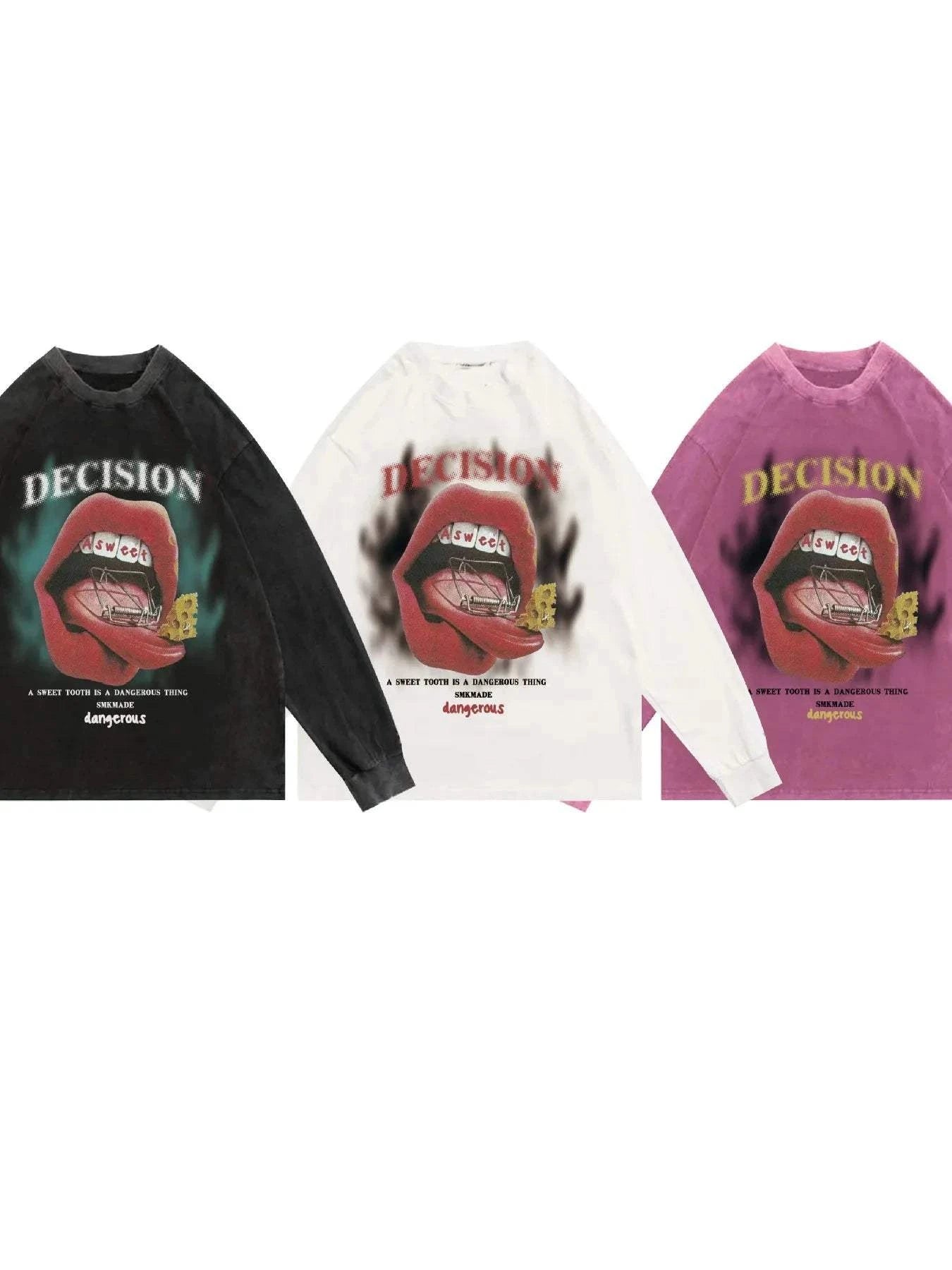 Men's Lips Sweatshirt - Oversized with Graphic Design - Redemption By Ashley North