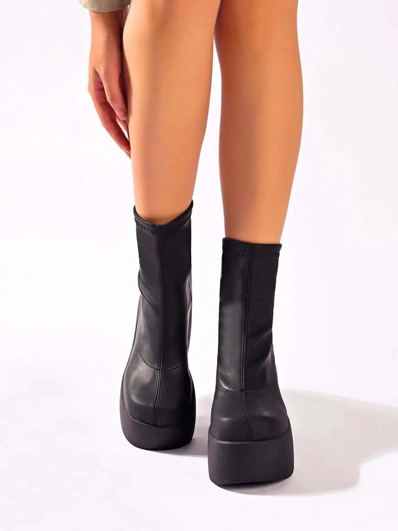 Chunky Platform Wedge Boots for Women - Stylish and Comfortable Footwear - Redemption By Ashley North