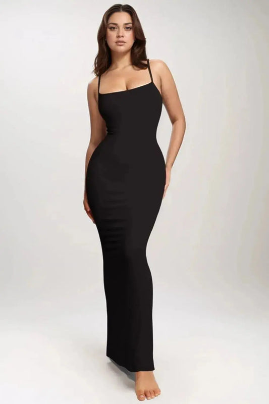 Basic Shapewear Maxi Dress with Built-In Support and Sleeveless Design - Redemption By Ashley North
