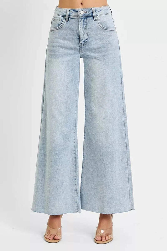 RISEN Full Size High Rise Ankle Wide Palazzo Jeans Plus SizeThe High Rise Ankle Wide Palazzo Jeans are a fashion-forward choice for those looking to make a statement. With their high-rise waist, they offer a flattering fit thRedemption By Ashley NorthHigh Rise Ankle Wide Palazzo Jeans