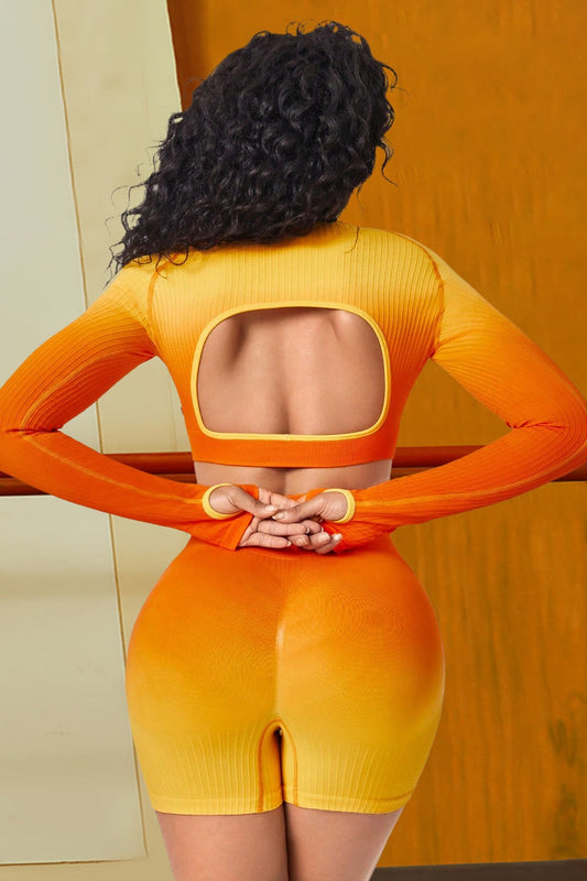 Gradient Sports Set for Women - Stylish Activewear Top and Shorts Outfit - Redemption By Ashley North