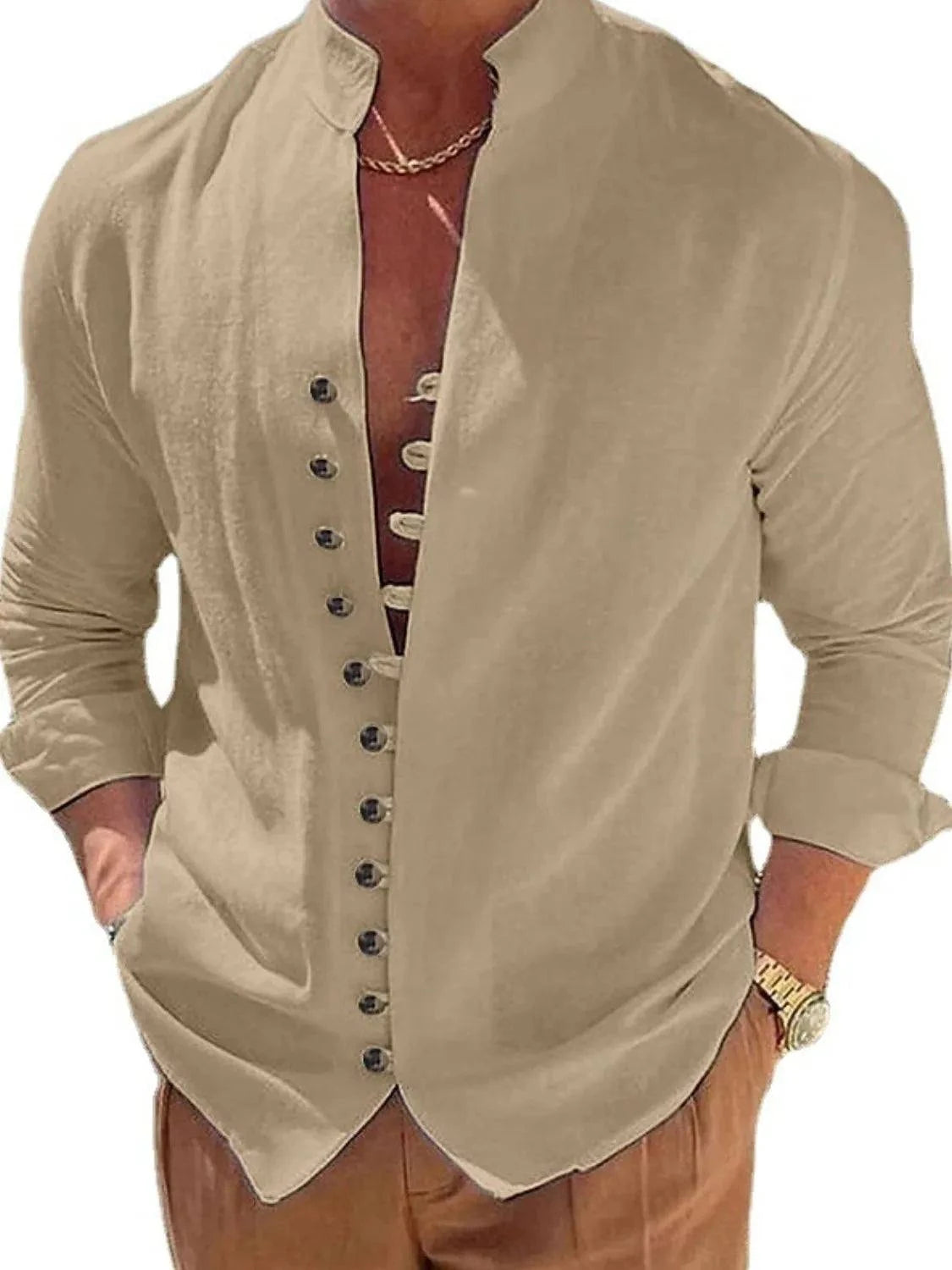 Men's Plus Size Button Up Shirt for Men - Long Sleeve - Redemption By Ashley North