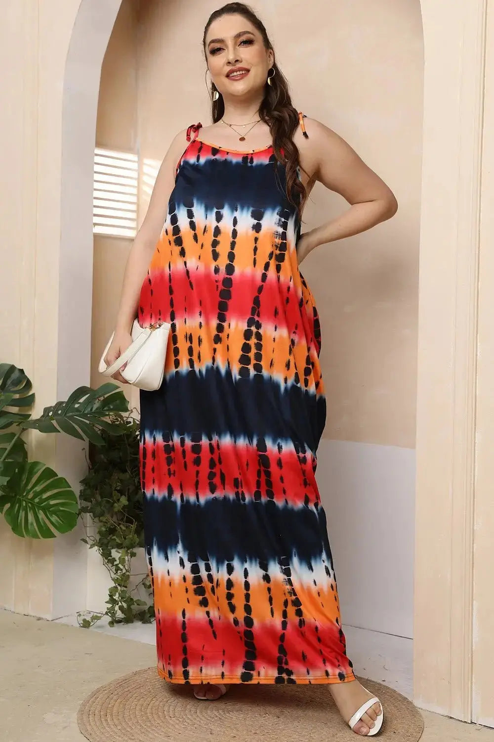 Plus Size Maxi Dress - Tie Shoulder Stylish and Comfortable Summer Fashion for Women - Redemption By Ashley North