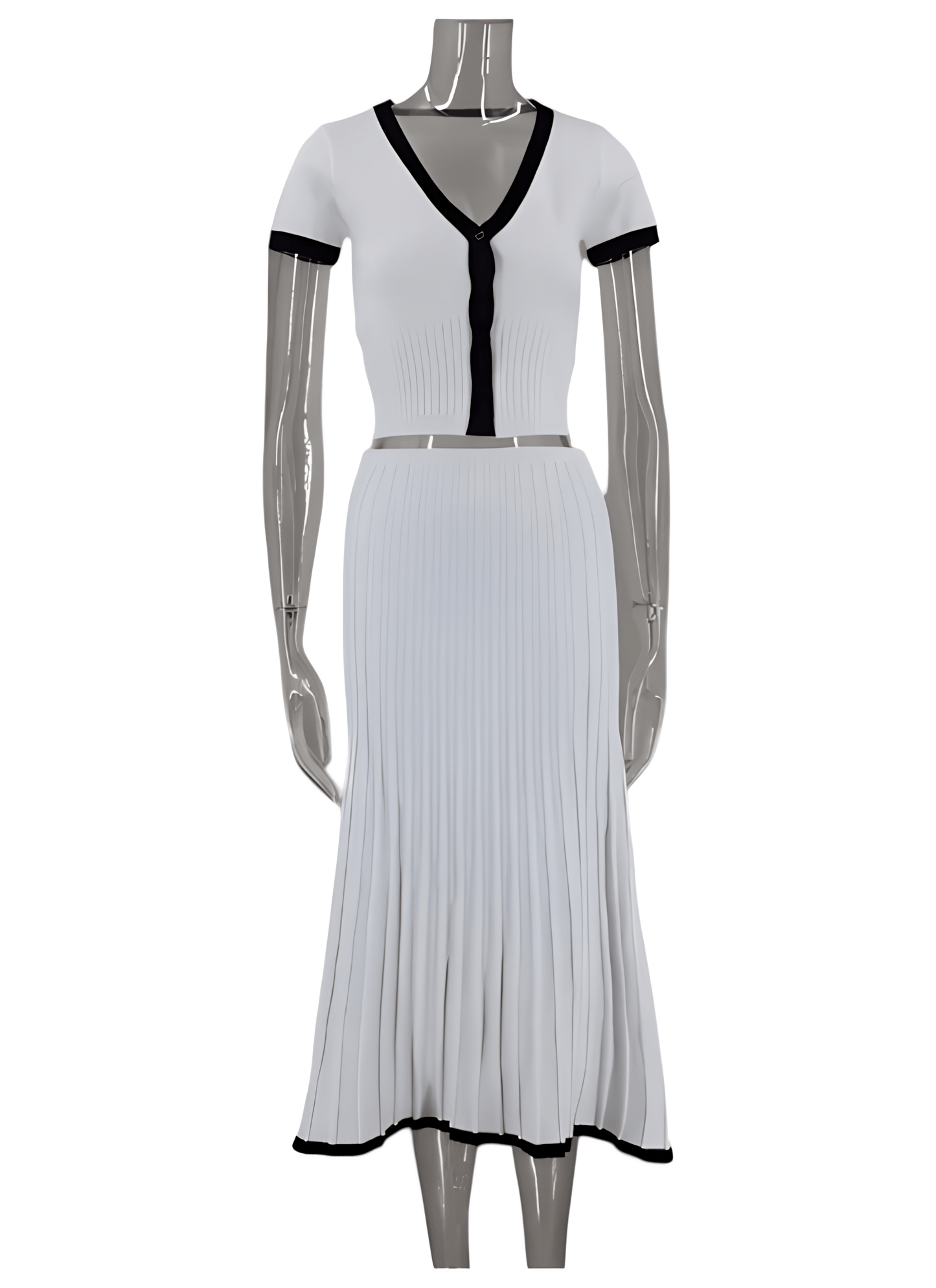 Elegant Pleated Two-Piece Set - Elevate Your Style with Sophistication
