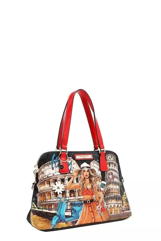 Nicole Lee USA Martha Travels Italy - Dome SatchelThe Martha Travels Italy slim dome-shaped satchel is a sleek, elegant handbag designed for just the essentials, making it perfect for the minimalist on the go. Its sRedemption By Ashley NorthNicole Lee USA