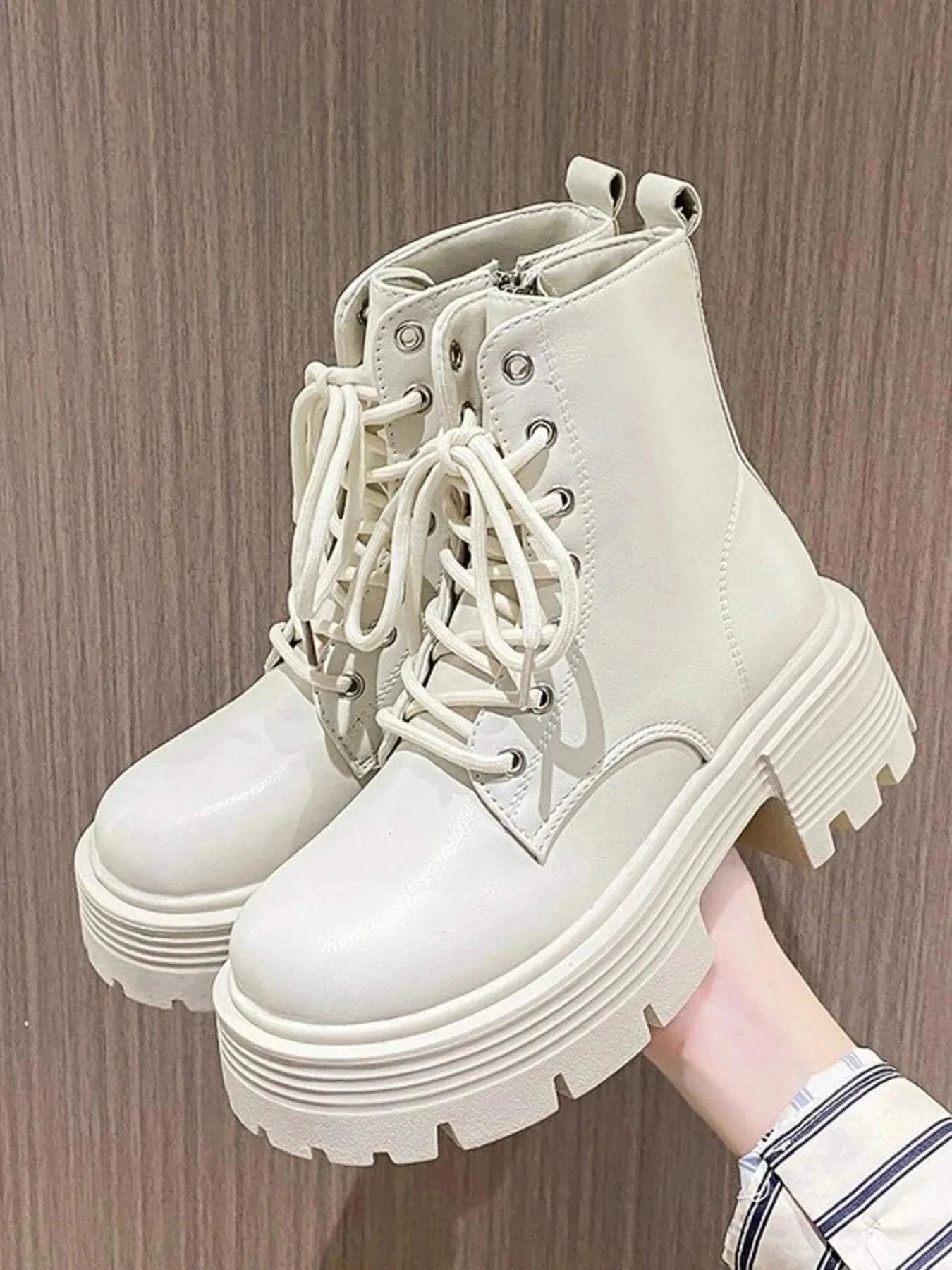 Platform Lace Up Boots for Stylish Comfort and Durability - Redemption By Ashley North