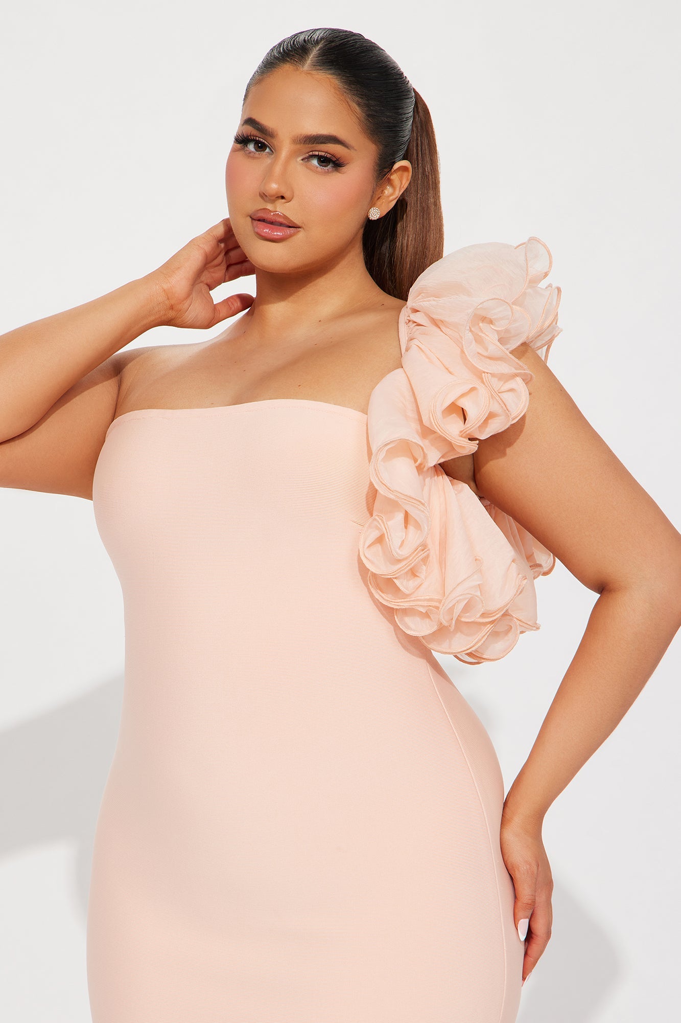 Daniella Bandage Maxi Dress - Blush.