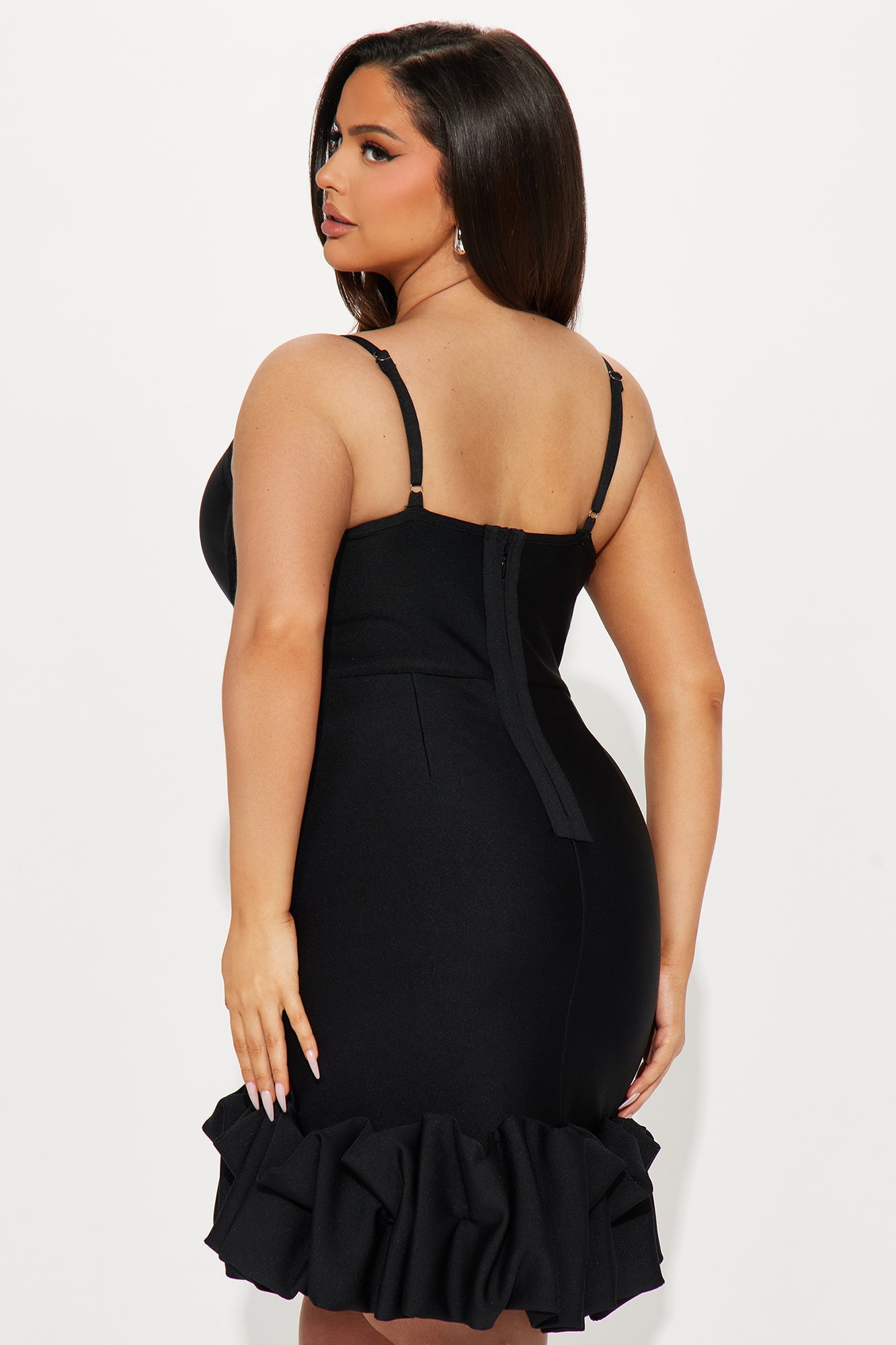 Everly Bandage Mini Dress - Black.