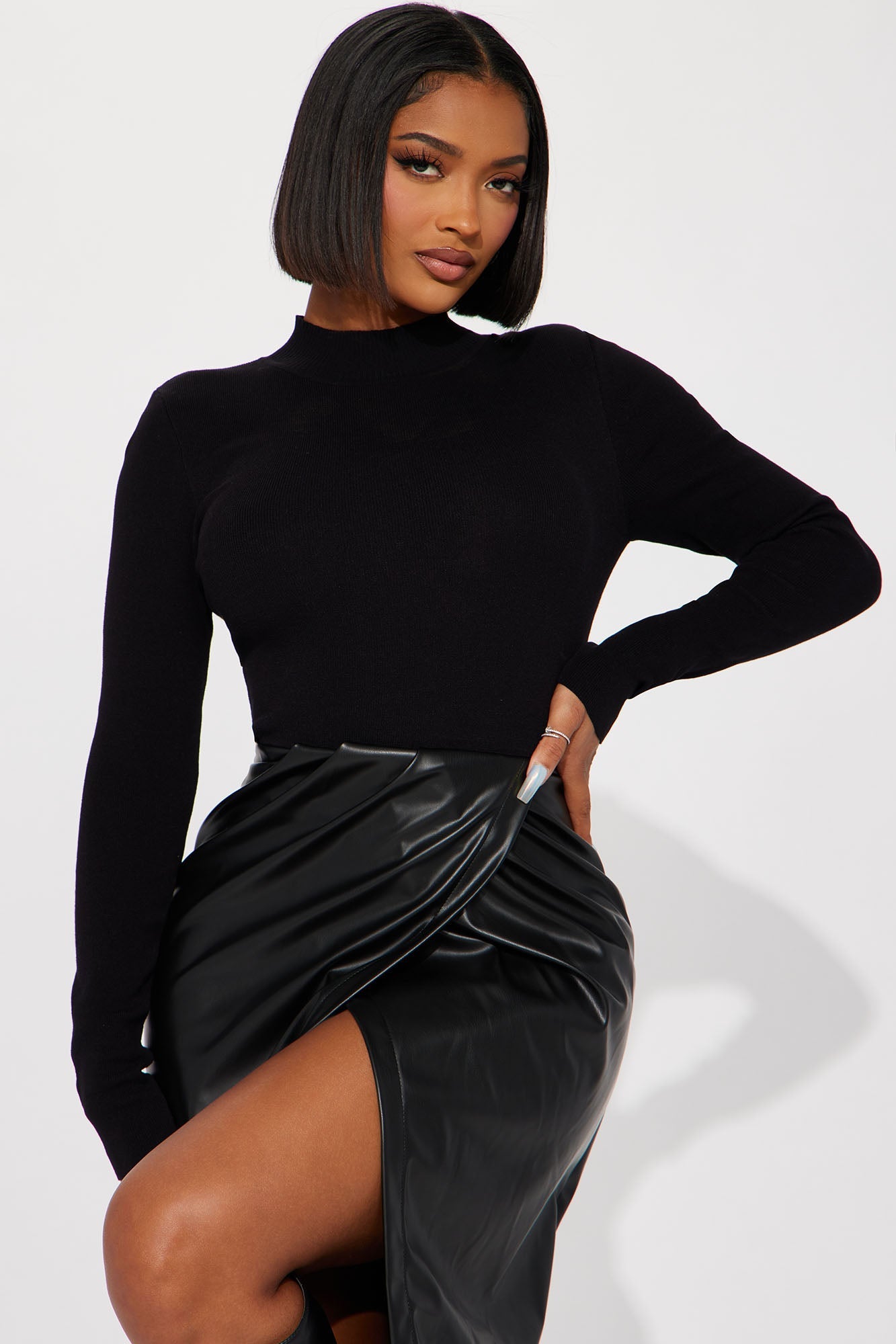 Willow Faux Leather Maxi Dress - Camel.