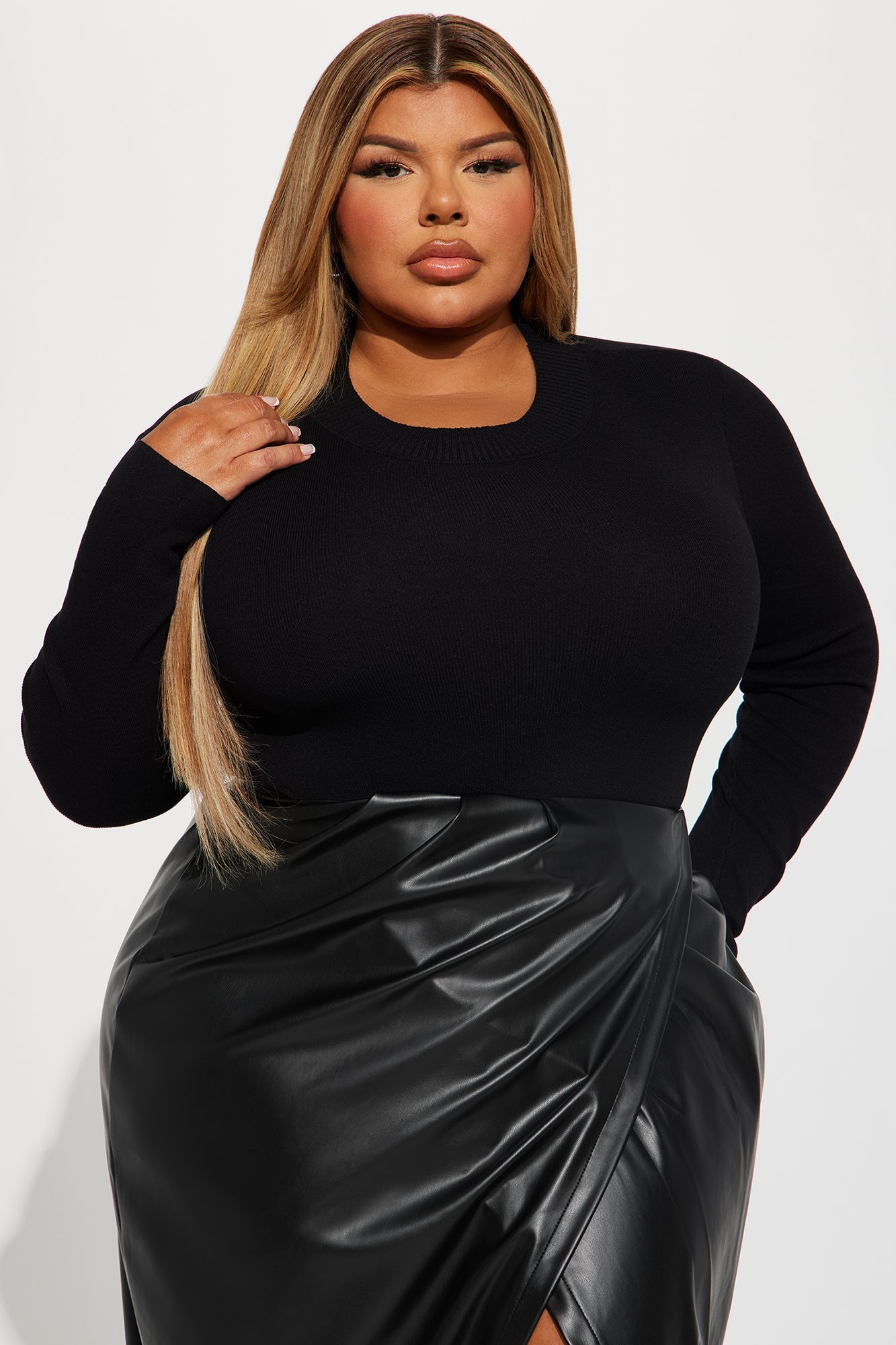 Willow Faux Leather Maxi Dress - Camel.