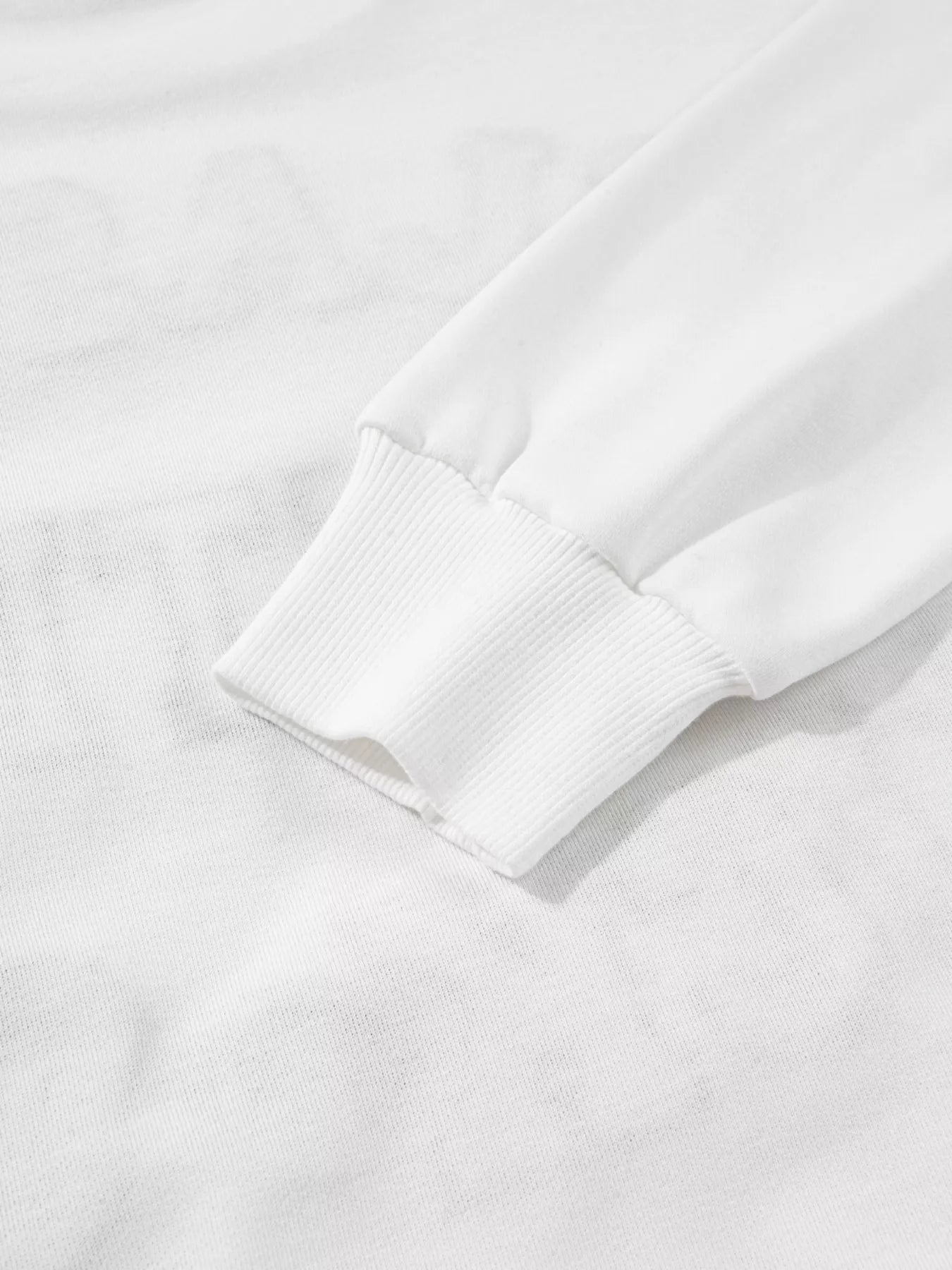 CLASSY UNTIL KICKOFF Plush Letter Patched Loose Sweatshirt.