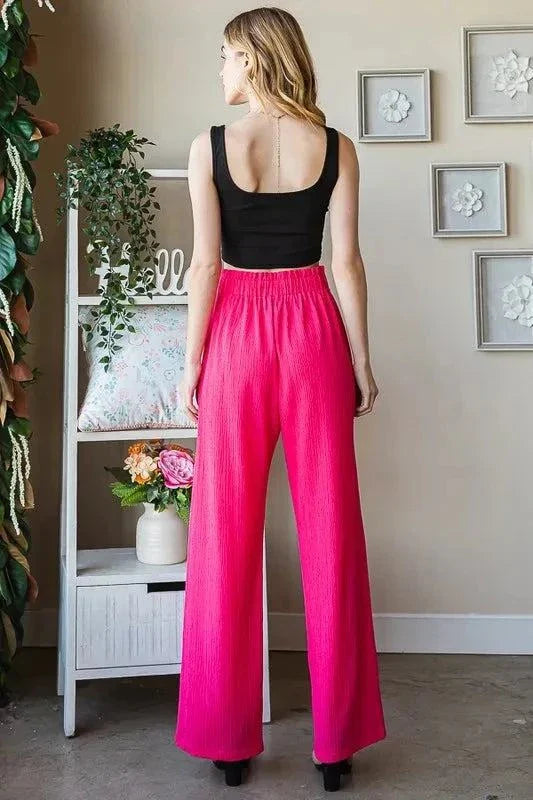 Heimish Plus Size Front Tie Pants with Paperbag Waistband - Redemption By Ashley North