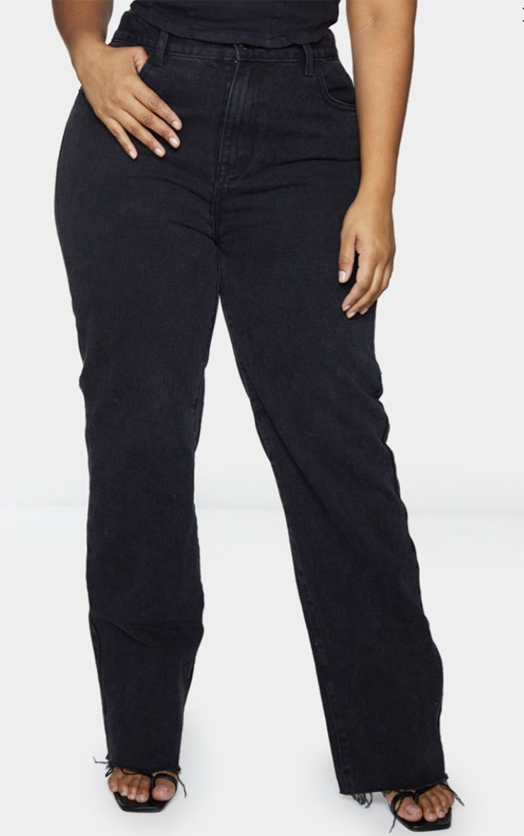 Plus Black Long Leg Straight JeansElevate your denim repertoire with these black, long-leg, straight jeans. Crafted in a classic black hue, these jeans offer a streamlined silhouette designed for theRedemption By Ashley NorthPlus Black Long Leg