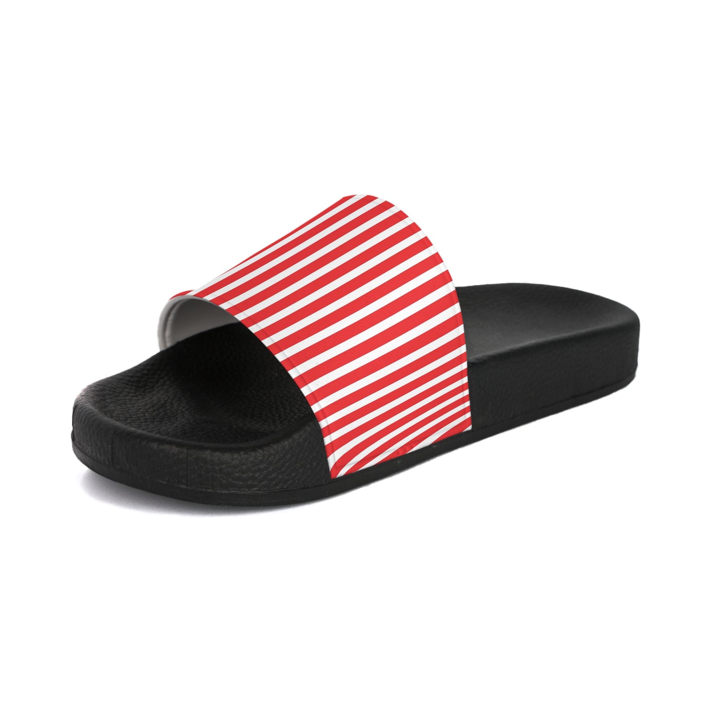 Patriotic Women's Slide Sandals with Star and Stripe Design for Summer Fun at Beach, Pool, BBQ, and Independence Day