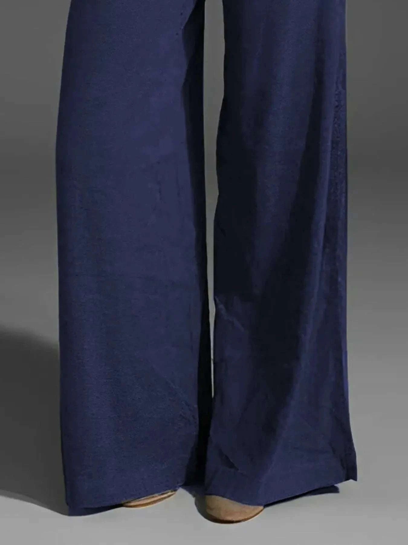 Full Size Plus Size Wide Leg Pants with Pockets.