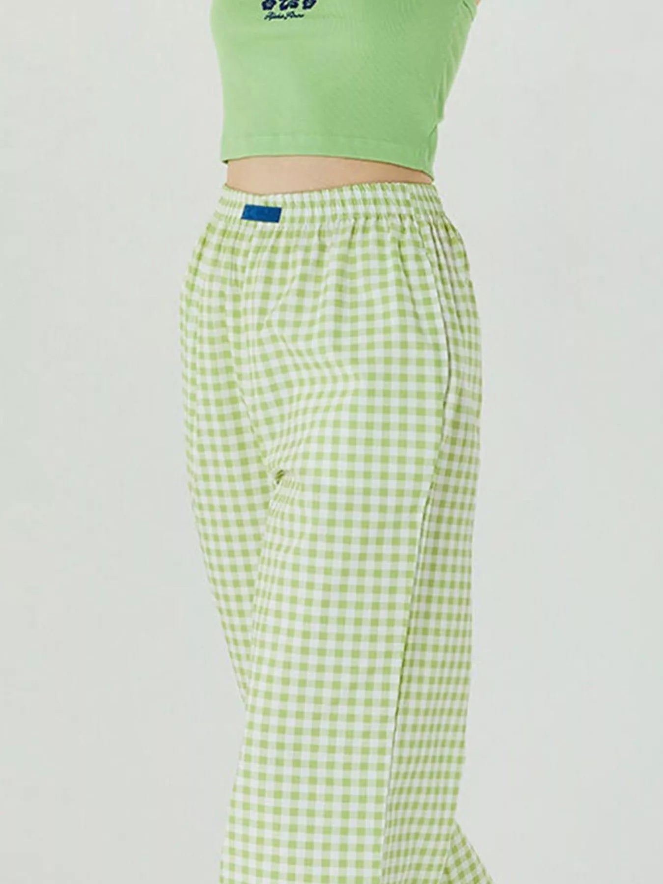 Elastic Waist Wide Leg Pants.