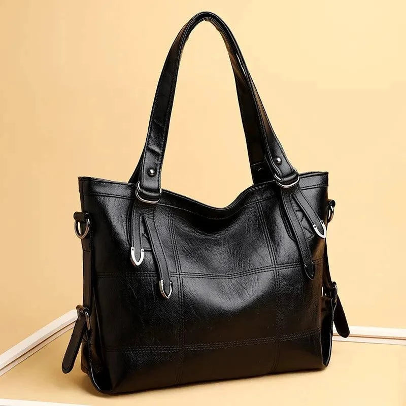 PU Leather Handbag - Stylish Medium Size for Everyday Use.