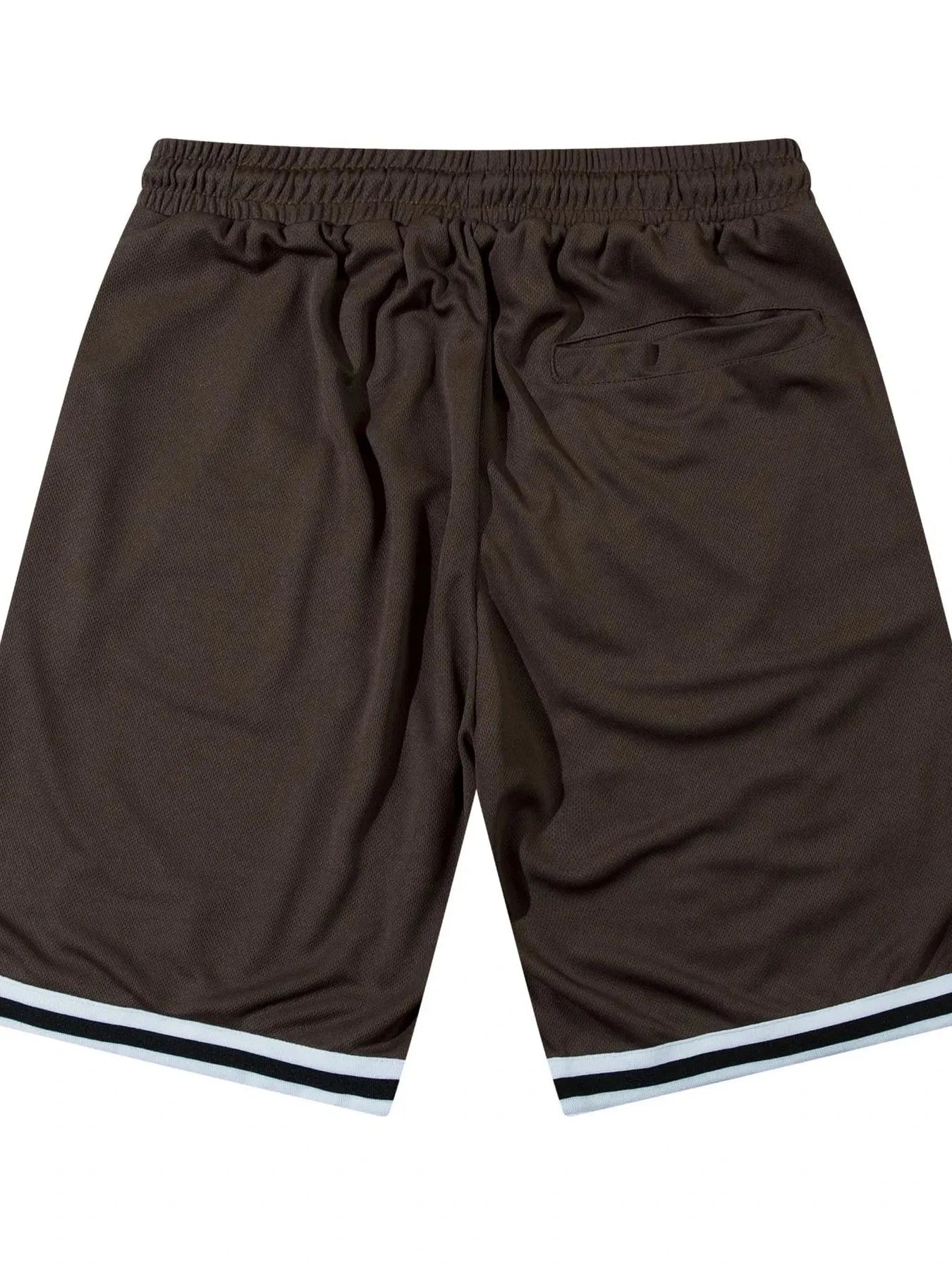 Men's Drawstring Striped Hem Basketball Shorts
