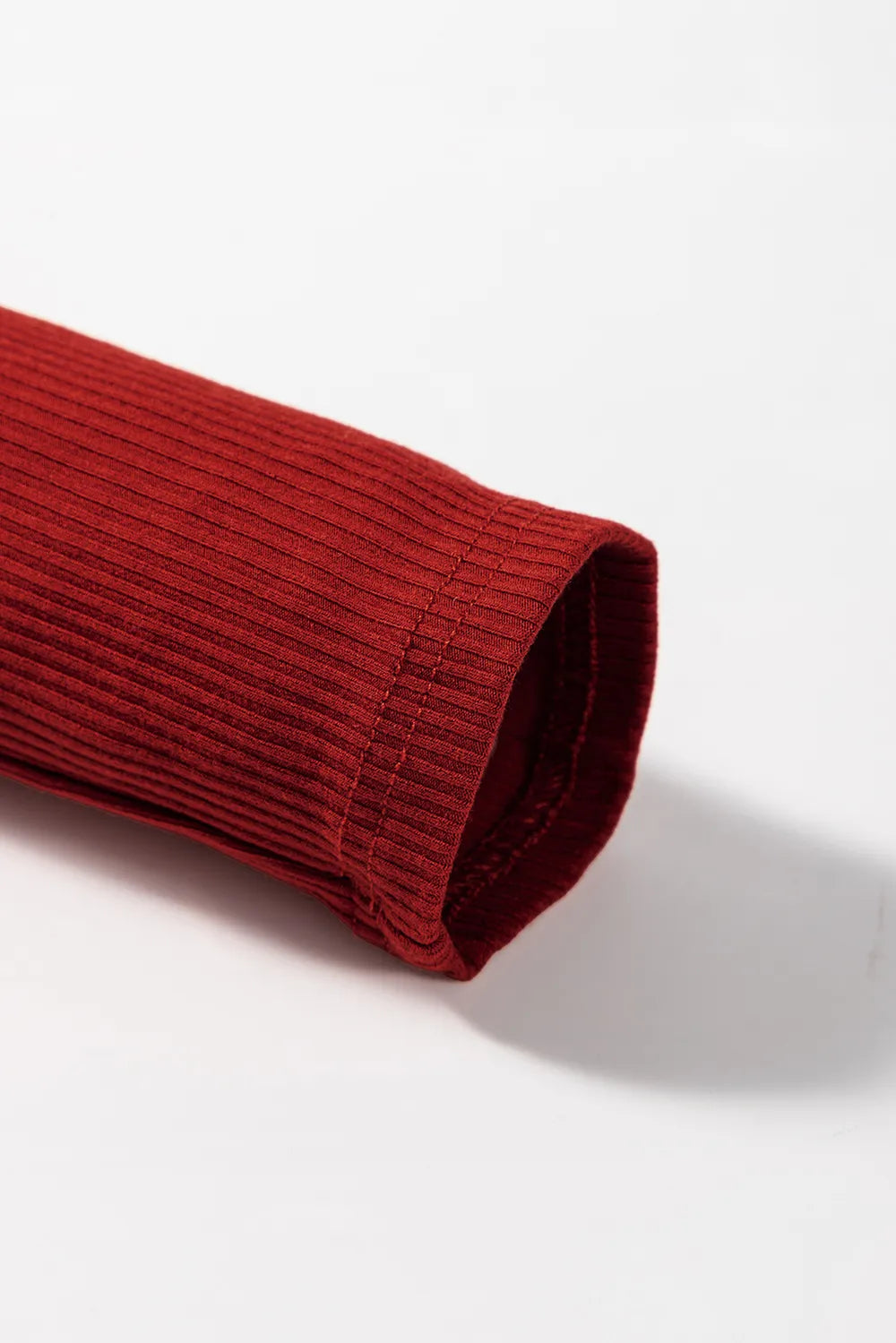 Ribbed Mock Neck Long Sleeve Mini Dress.