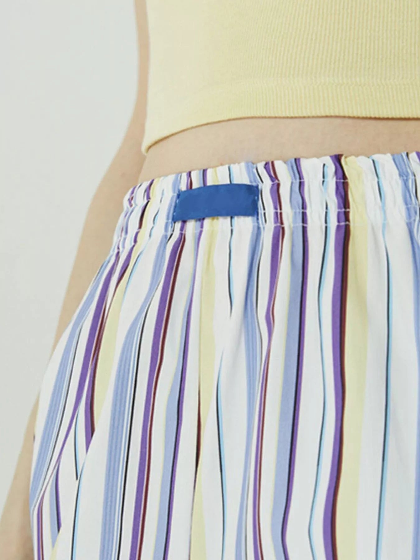 Elastic Waist Wide Leg Pants.