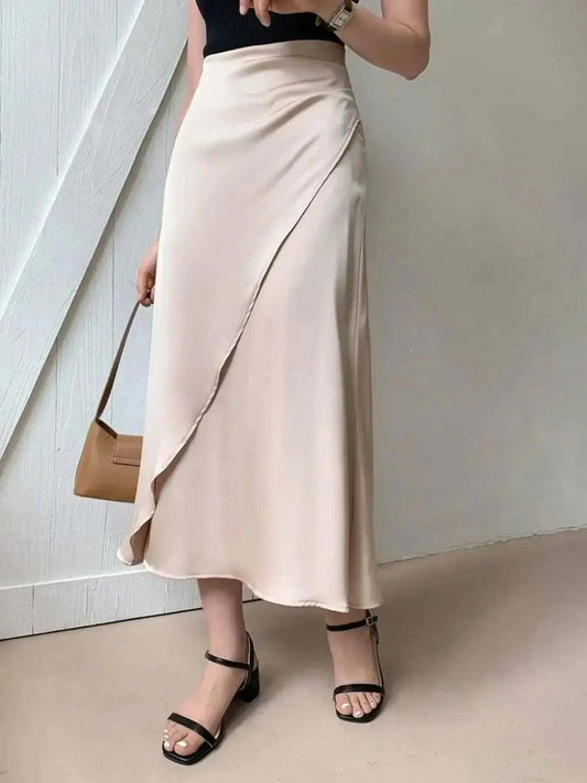 Asymmetric Midi Skirt with Fluted Hem - Redemption By Ashley North