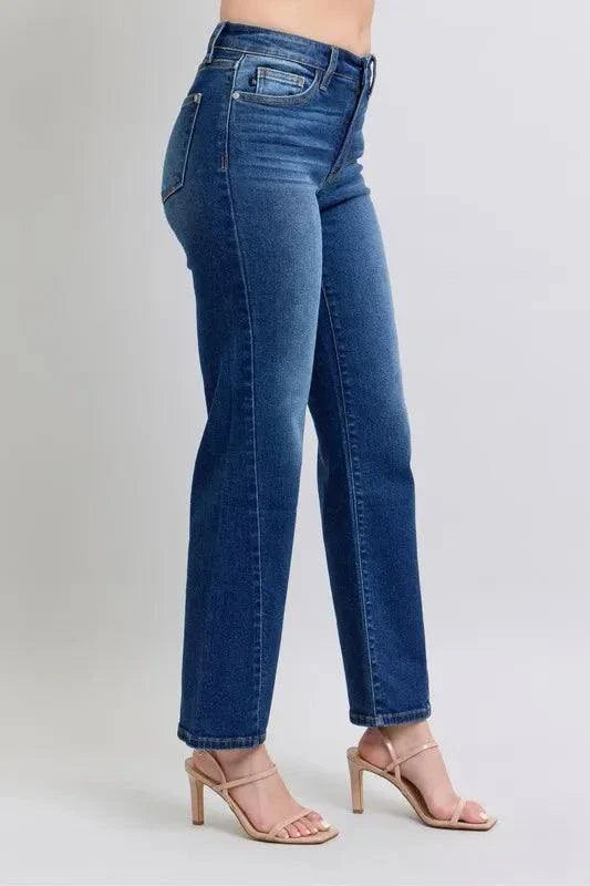 Judy Blue Full Size Side Seam Detail Straight Jeans with PocketsThe Side Seam Detail Straight Jeans with Pockets are a contemporary take on a classic style. Featuring unique side seam detailing, these jeans add a modern twist to Redemption By Ashley NorthJudy Blue Full Size