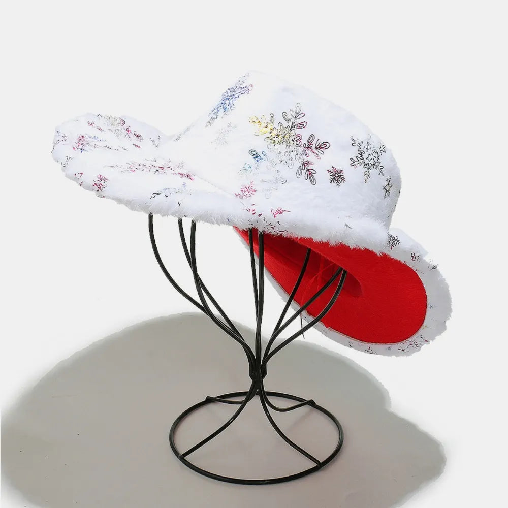 Fuzzy Snowflakes Polyester Hat.