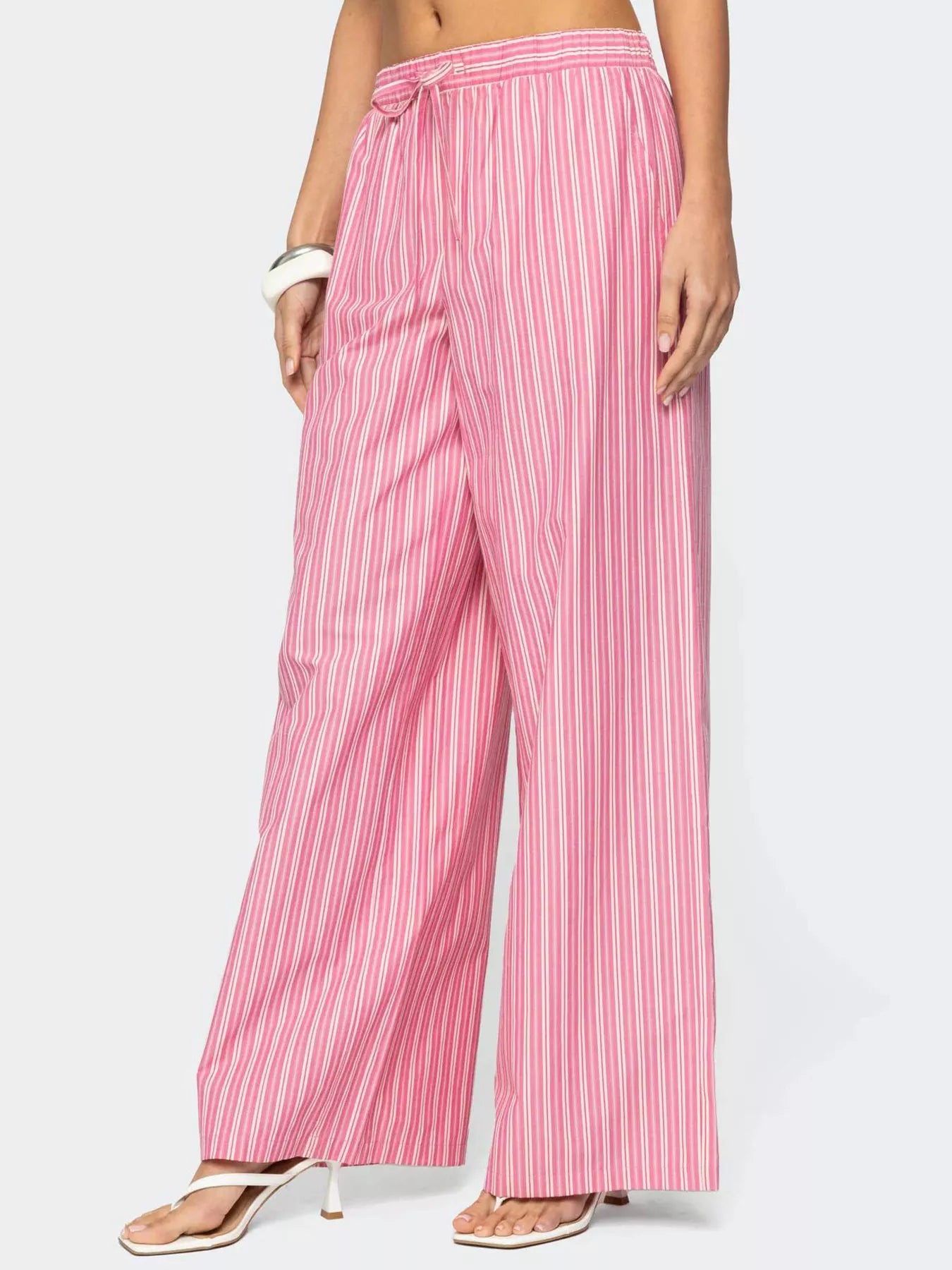 Striped Wide Leg Pants.