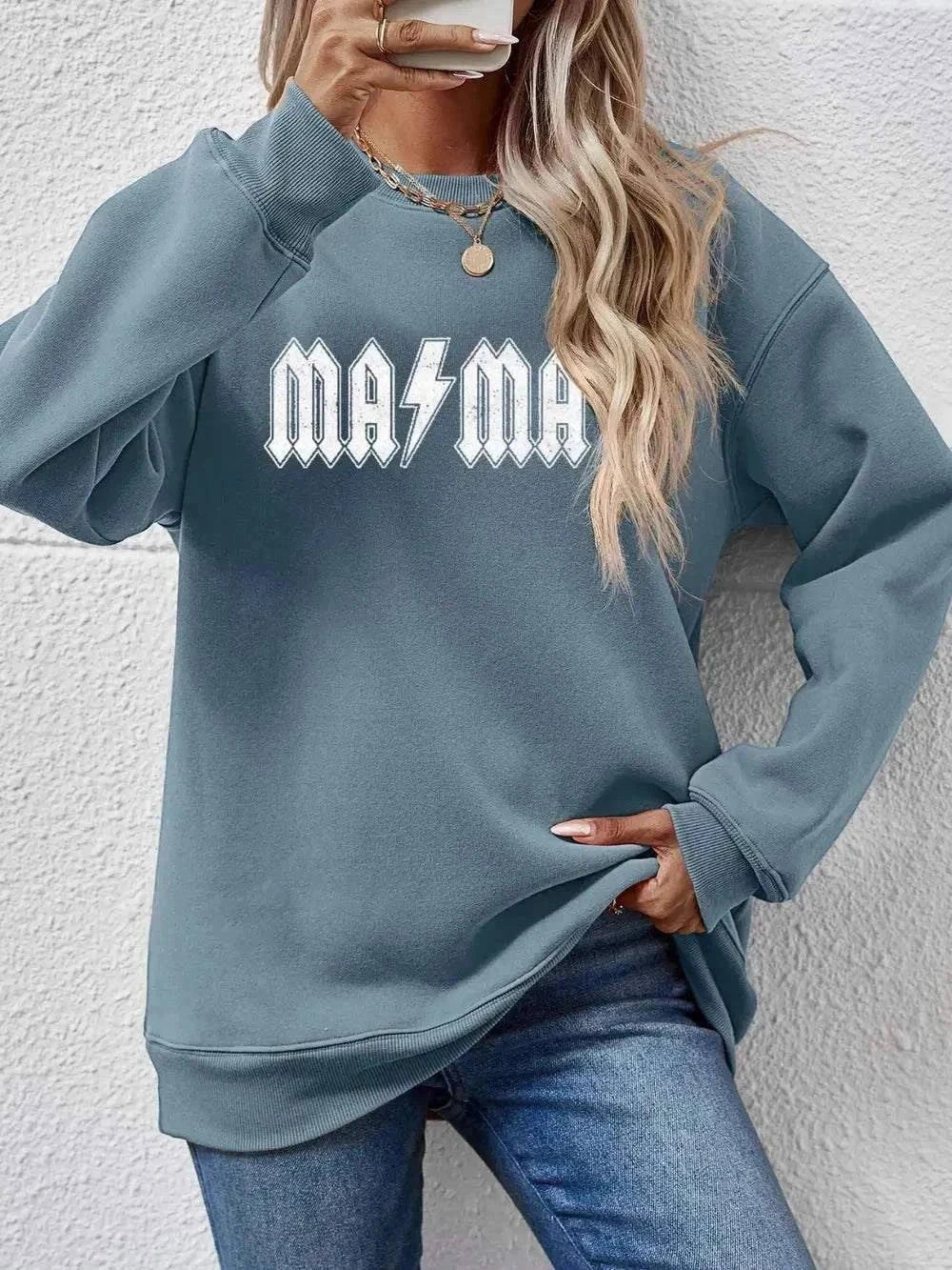 Mama Letter Graphic Dropped Shoulder SweatshirtFeatures: Basic style
Sheer: Opaque
Stretch: No stretch
Material composition: 100% polyester
Care instructions: Machine wash cold. Tumble dry low.
Imported
Product MRedemption By Ashley Northbella canvas drop shoulder sweatshirt