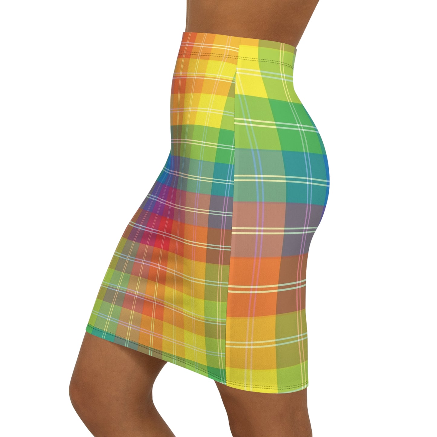 Women's Mid-Waist Pencil Skirt | Stylish Plaid Women's Mid-Waist Pencil Skirt for Versatile Looks