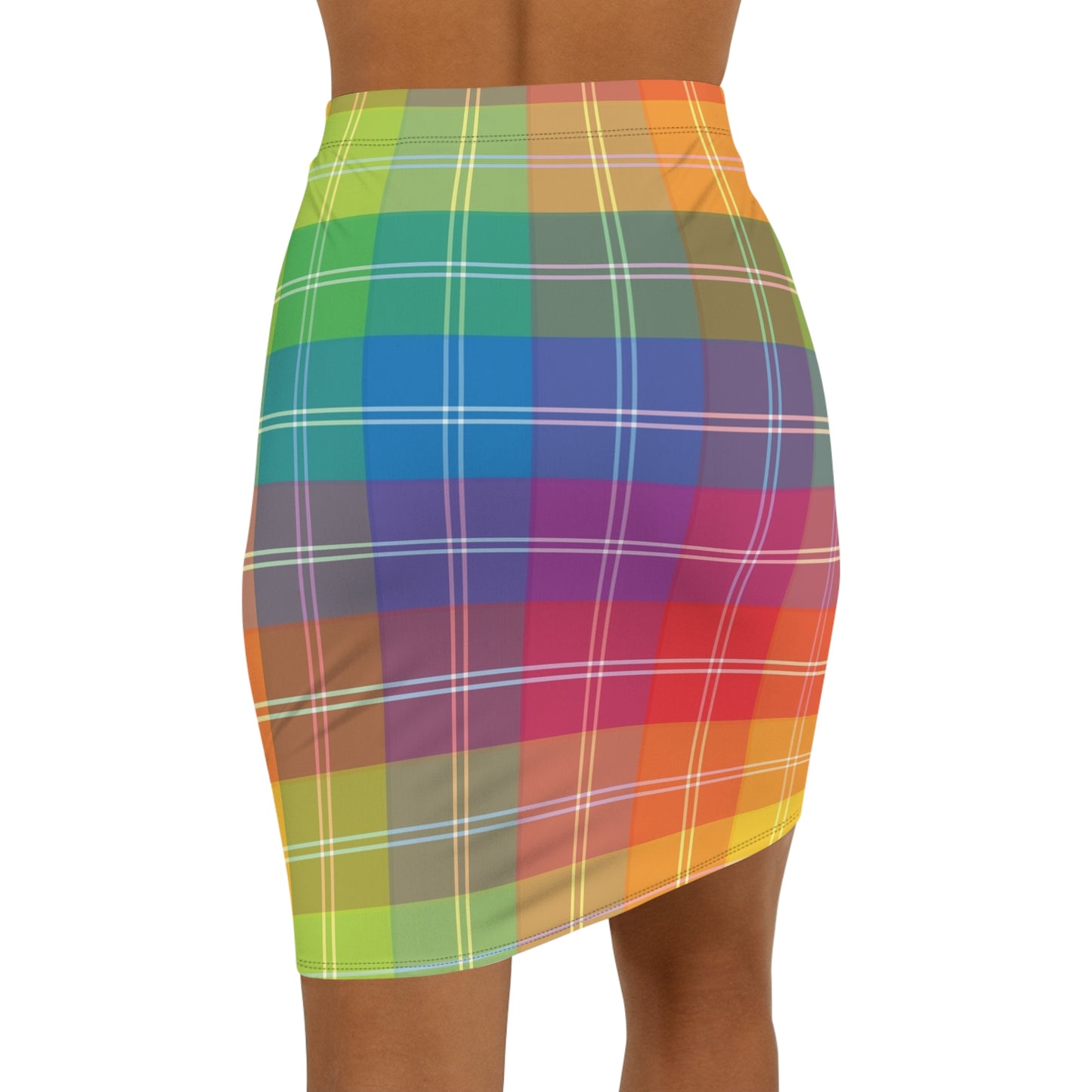Women's Mid-Waist Pencil Skirt | Stylish Plaid Women's Mid-Waist Pencil Skirt for Versatile Looks