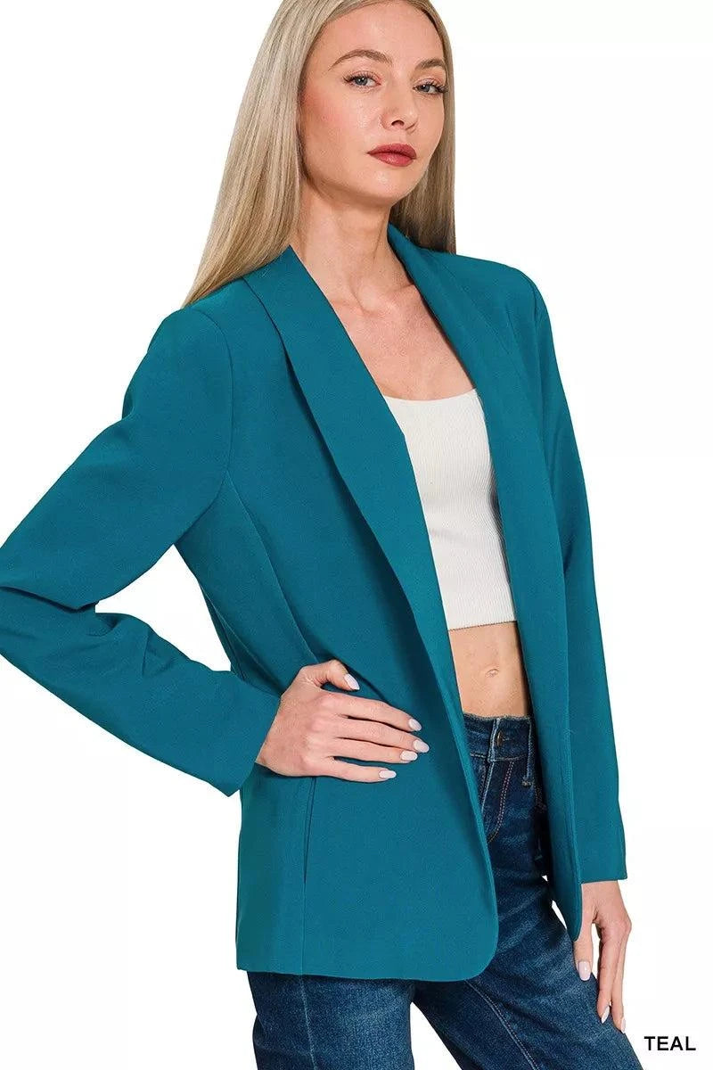 Zenana Woven Long Sleeve Blazer With Lining for Elegant StyleElevate Your Wardrobe with the Zenana Woven Long Sleeve BlazerDiscover the perfect blend of style, sophistication, and comfort with the Woven Long Sleeve Blazer fromZenana Woven Long Sleeve Blazer