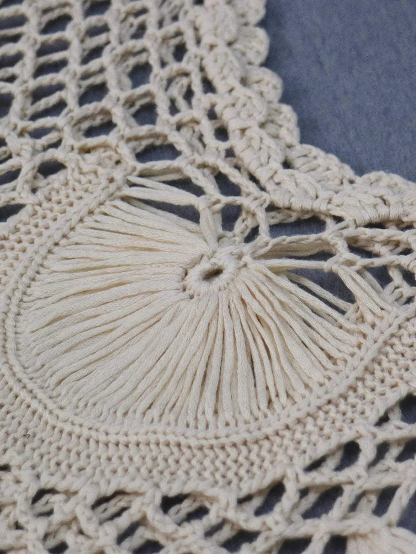 Crochet Beach Cover Up with Fringe for Chic Summer Style -