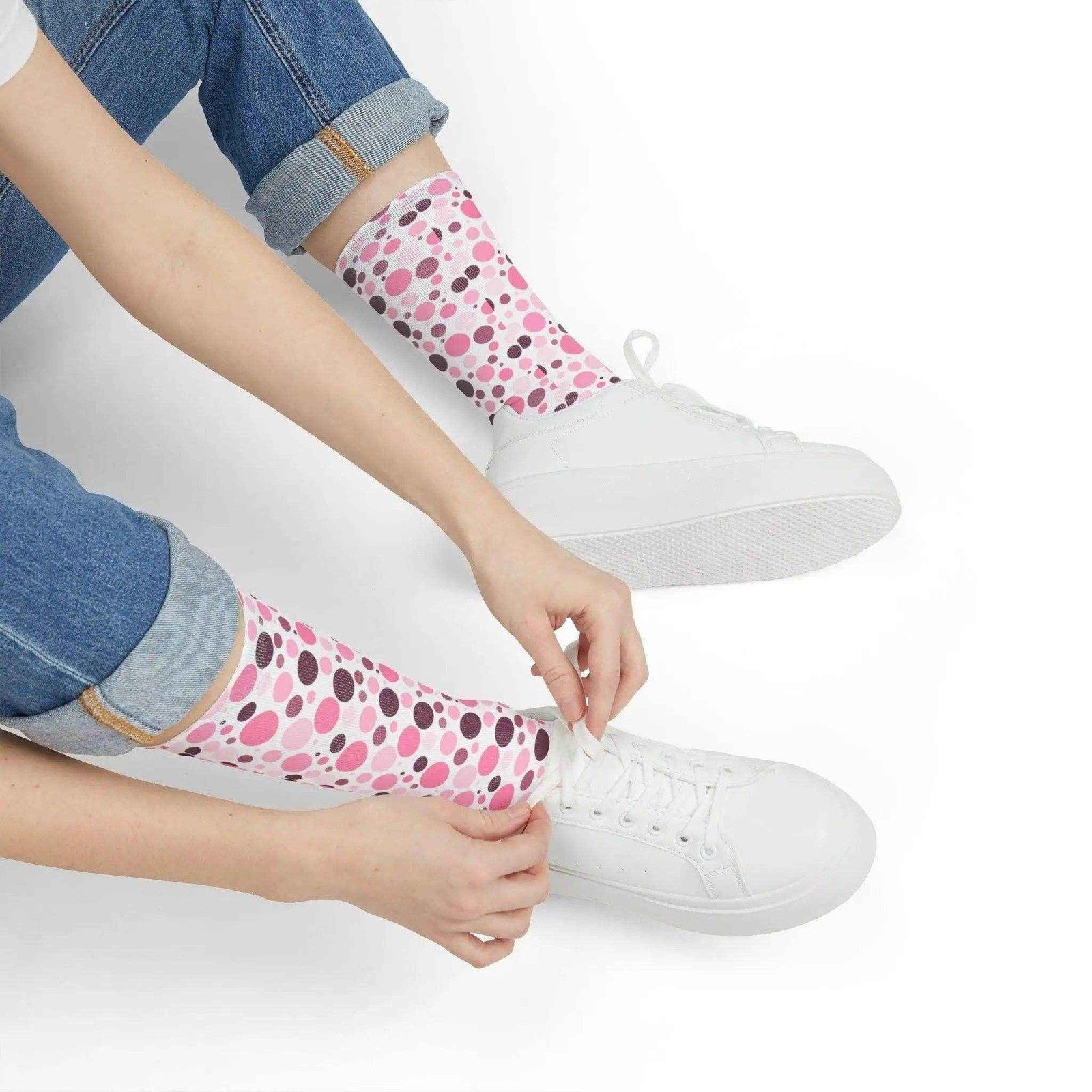 Colorful Polka Dot Crew Socks - Redemption By Ashley North