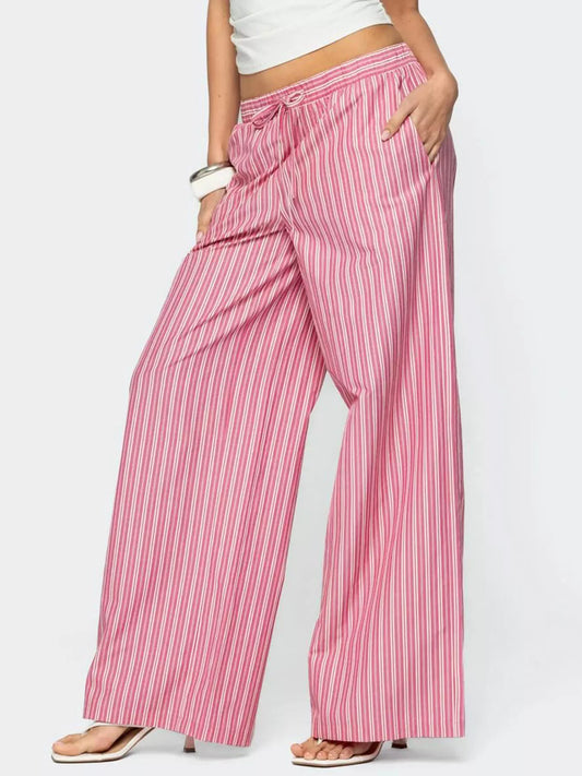 Striped Wide Leg Pants.