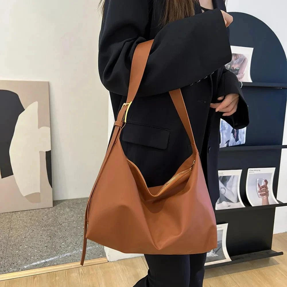 Adjustable PU Leather Handbag with Adjustable Strap.