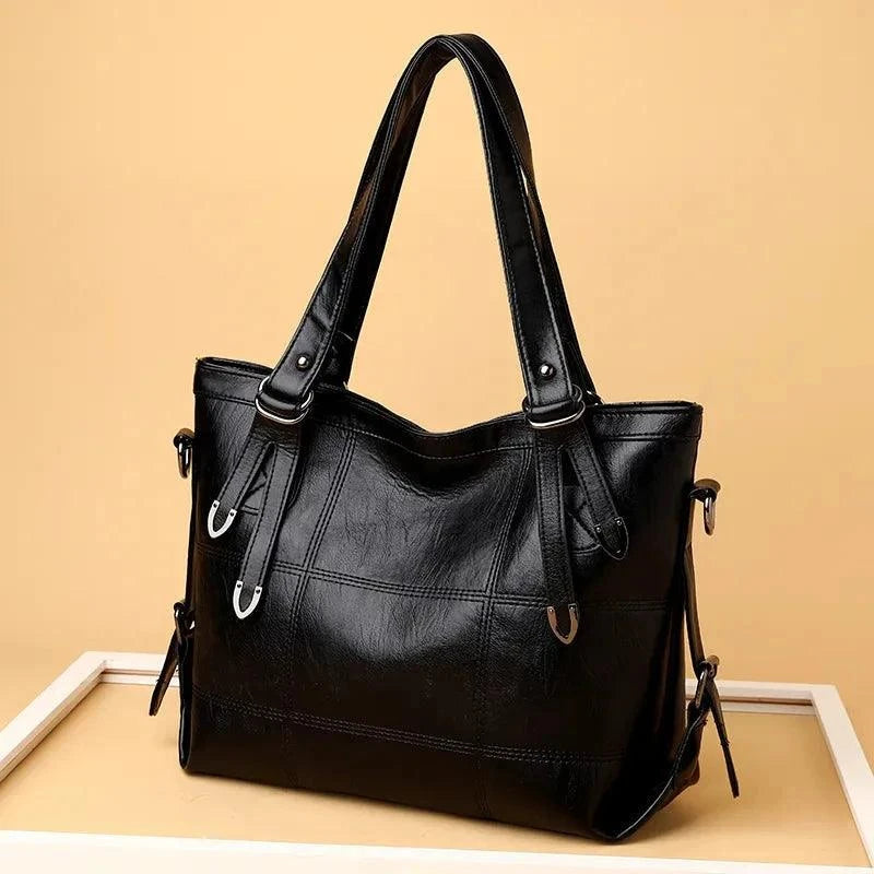 PU Leather Handbag - Stylish Medium Size for Everyday Use.