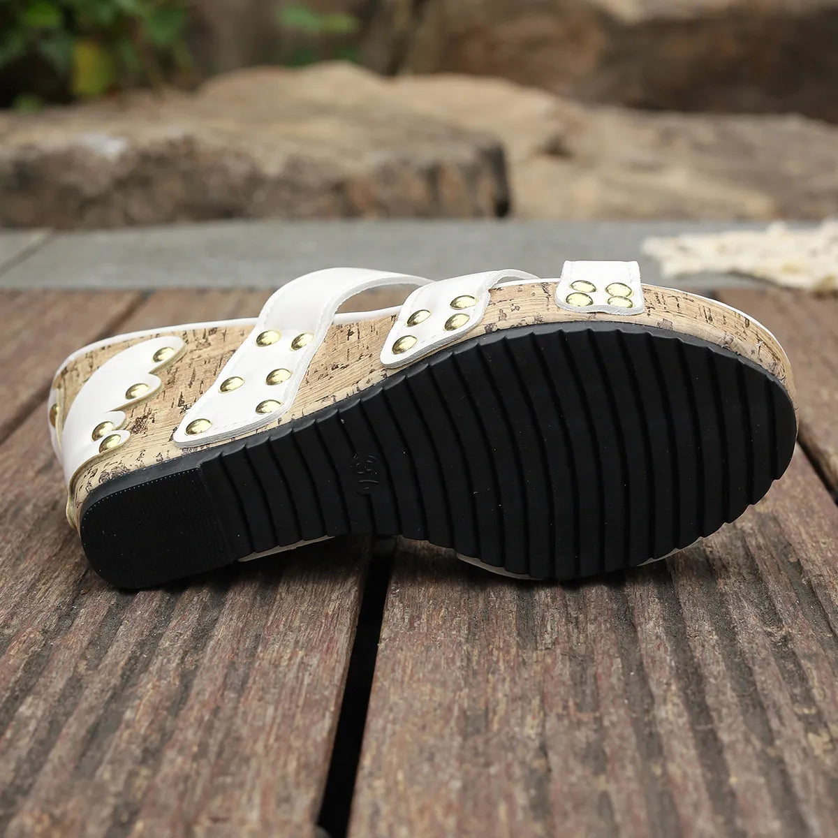 Open Toe Wedge Sandals.