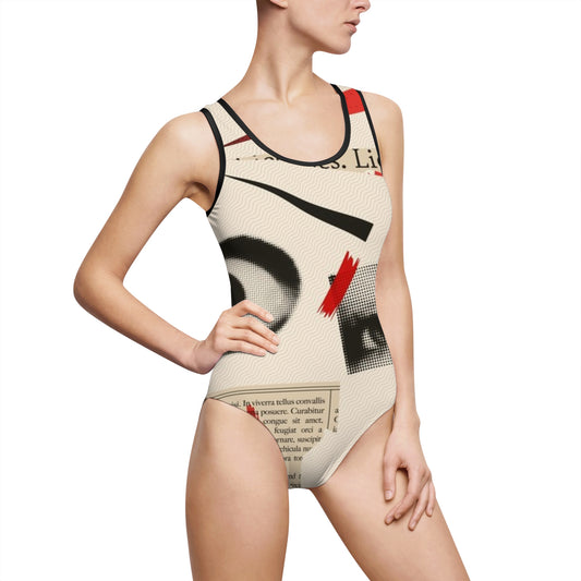 Chic Women's Swimsuit - Trendy One-Piece Bathing Suit for Beachwear and Summer Swimwear