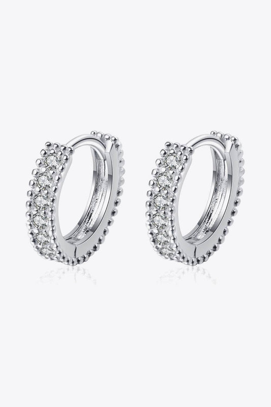 925 Sterling Silver Inlaid Moissanite Huggie EarringsPicture style: Flat lay, studio
Style: Modern, fashion
Appearance: Round
Material: 925 sterling silver, moissanite
Craft: Polished
Care: While wearing the pearl neckRedemption By Ashley North925 Sterling Silver